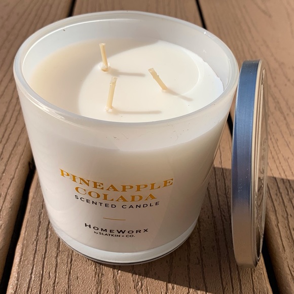 🆕PINEAPPLE COLADA HARRY SLATKIN HOMEWORX 3 WICK, 14oz CANDLE NWTS!! - Picture 5 of 5
